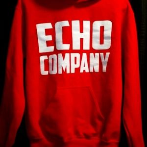 Size small, red and white ECHO COMPANY Hoodie